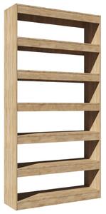 Book Cabinet/Room Divider Sonoma Oak 100x30x198 cm Engineered wood