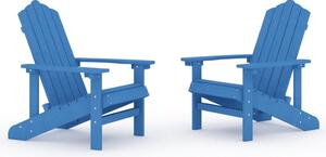 Garden Adirondack Chairs 2 pcs HDPE Aqua Blue