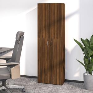 Office Cabinet Brown Oak 60x32x190 cm Engineered Wood