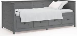 Day Bed Grey 90x190 cm Solid Wood Pine
