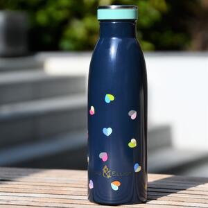 Mini Confetti 500ml Insulated Water Bottle Navy Blue/Pink/Grey
