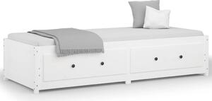 Day Bed White 90x190 cm Single Solid Wood Pine