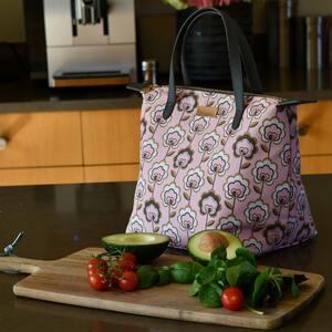 Boho Insulated Luxury Lunch Tote Bag Pink