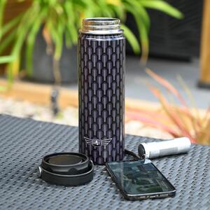 Manhattan 650ml Insulated Water Bottle, Grey/Black