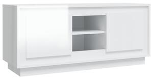 TV Cabinet High Gloss White 102x35x45 cm Engineered Wood