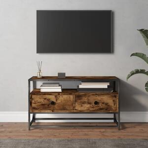 TV Cabinet Smoked Oak 80x35x45 cm Engineered Wood
