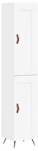 Highboard White 34.5x34x180 cm Engineered Wood