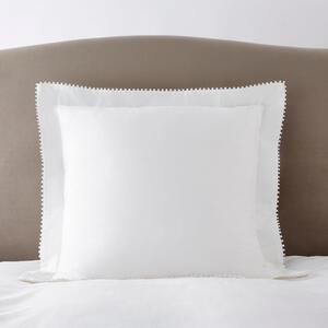 Dorma Purity Nimes 300 Thread Count Cotton Sateen Continental Square Pillowcase White