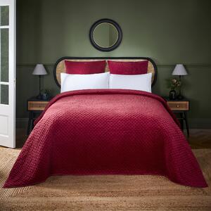 Dorma Purity Red Genevieve Bedspread Red