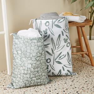 Set of 2 Laundry Bags Green