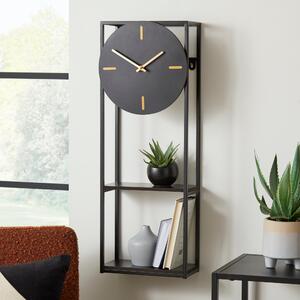 Modern Shelf Clock Black