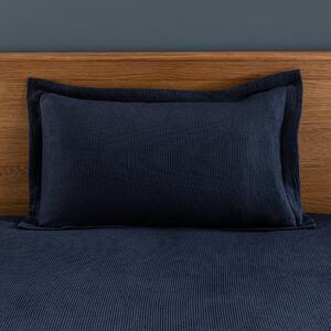 Alston Waffle Navy Oxford Pillowcase Navy Blue