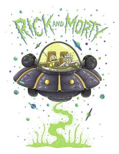 Art Poster Rick and Morty - Spaceship, (26.7 x 40 cm)