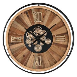 Wall Clock Home ESPRIT Black Natural Crystal Pine 87,2 X 8 X 87,2 cm