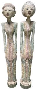 Decorative Figure Home ESPRIT 35 x 15 x 102 cm (2 Pieces)