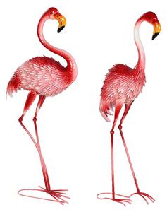 Decorative Figure Home ESPRIT Pink Pink flamingo Tropical 33 X 20,5 X 89 cm (2 Units)