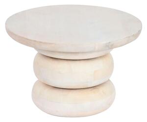 Side table Home ESPRIT White Mango wood MDF Wood 50 x 50 x 33 cm