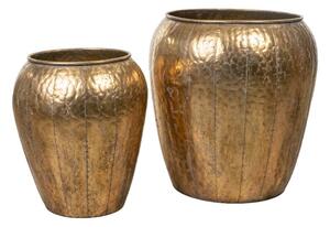 Set of 2 Vases Romimex Golden Metal 49 x 50 x 49 cm