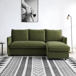 Lucie Velvet Corner Double Sofa bed