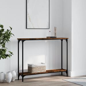 Console Table Smoked Oak 100x22.5x75 cm Engineered Wood