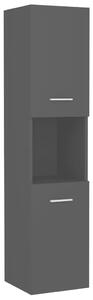 Bathroom Cabinet Grey 30x30x130 cm Engineered Wood