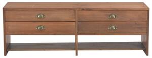 TV Cabinet with 4 Drawers 120x30x40 cm Solid Fir Wood