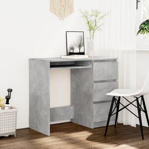Desk Concrete Grey 90x45x76 cm Engineered Wood