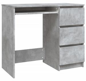 Desk Concrete Grey 90x45x76 cm Engineered Wood