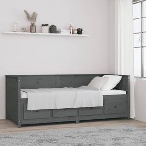 Day Bed Grey 80x200 cm Solid Wood Pine