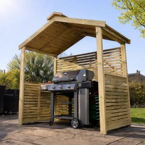 Eloro Outdoor Wooden BBQ Apex Arch In Natural