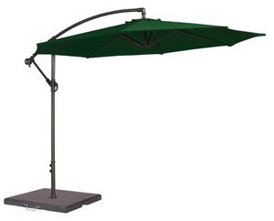 Aviro Garden Green Polyester Round Cantilever 3.0m Parasol with Granite Base