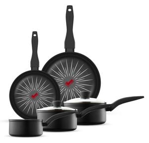 Tower Smart Start Forged 5 Piece Cookware Set Black