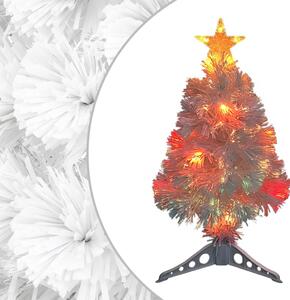 Artificial Pre-lit Christmas Tree White 64 cm Fibre Optic