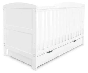 Ickle Bubba Coleby Classic Cot Bed & Under Drawer White - Without Mattress