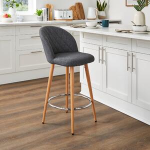 Astrid Counter Height Bar Stool, Fabric Astrid Charcoal