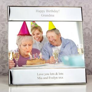 Personalised Silver Landscape Photo Frame Silver
