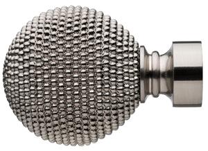 Mix and Match Satin Silver Studded Ball 28cm Finials Silver
