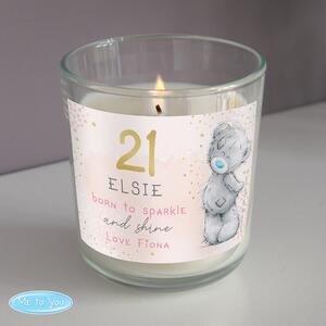 Personalised Me To You Sparkle and Shine Birthday Scented Jar Candle MultiColoured