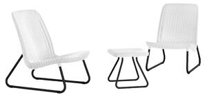 Keter Patio Furniture Set 3 Pieces Rio White 218155
