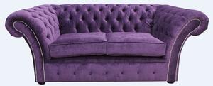 Chesterfield 2 Seater Sofa Danza Amethyst Purple Fabric In Balmoral Style