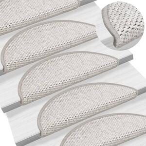 Stair Mats Self-adhesive Sisal-Look 15 pcs 56x17x3 cm Platina