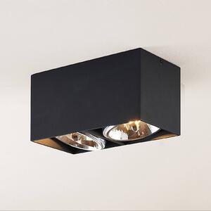 Arcchio Jarle ceiling light, 2-bulb, black