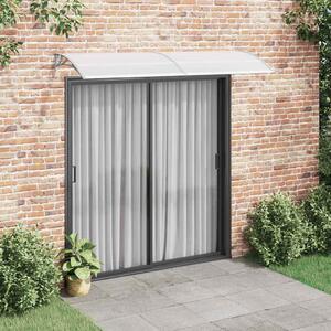 Door Canopy Grey and Transparent 240x75 cm PC