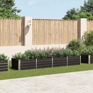 Garden Raised Bed Anthracite 320x80x45 cm Galvanised Steel