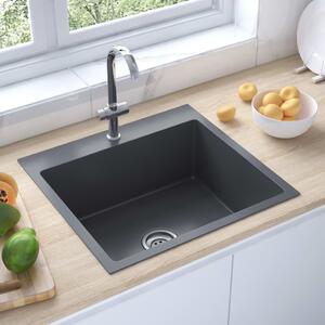 Handmade Kitchen Sink Black Stainless Steel