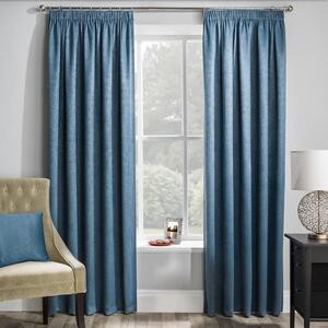 Matrix Thermal Blockout Ready Made Pencil Pleat Curtains Teal