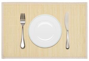 6 Bamboo Placemats 30 x 45 cm Natural