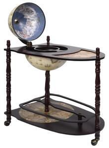 Freestanding Globe Bar Wind Stand Eucalyptus Wood Green