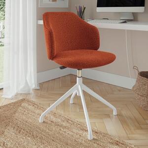 Jarel Orange Umber Boucle Office Chair