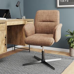 Hazelton Tan Faux Leather Office Chair